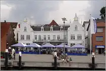 Geb�ude am Nordhafen in Kappeln. 04.08.2010