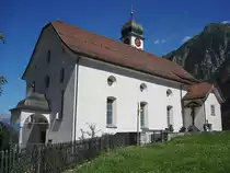 Wassen UR, kath. Pfarrkirche St. Gallus, Aussenaufnahme vom 25. Aug. 2010, 14:11