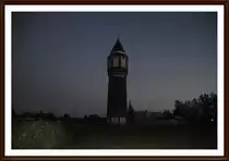 Der Wasserturn von Lehrte kurz nach Sonnenuntergang im Lehrte, am 09.10.2010.