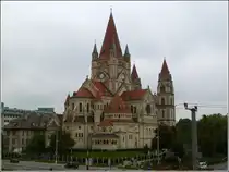 Die Kirche zum heiligen Franz von Assisi am Mexikoplatz im 2. Wiener Bezirk. 02.10.2010