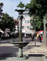 Peine, bronzene Tier-Tr�nke in der Bahnhofstra�e