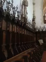 Blaubeuren, in der ehemaligen Klosterkirche steht das sch�ne Chorgest�hl von Meister J�rg Syrlin aus dem Jahr 1493, Sept.2010