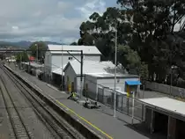 Der Bahnhof von Somerset West von der Passerelle aufgenommen. Somerset West, 03.12.2010
