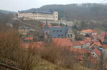 Aussicht auf das Schloss und die Kirche von Stolberg, dem Geburtsort von Thomas M�ntzer. 20.02.2007.