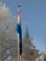 Unterk�hlte Fahne am 31.12.2011 in Berl�. (Jeanny)