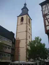 Nagold im Nordschwarzwald, der Turm geh�rte zur 1877 abgebrochenen Stadtkirche, steht heute solo und ist das Wahrzeichen der Stadt, Okt.2010