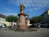 Rastatt in Baden, anl��lich der Seligsprechung von Markgraf Bernhard II. wurde 1769 der Bernhardusbrunnen errichtet, Aug.2010