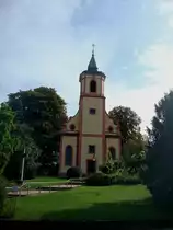 Rastatt in Baden, die Bernharduskirche, die �lteste Pfarrkirche der Stadt, bereits 1207 urkundlich erw�hnt, Aug.2010