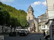 Monschau, sehenswertes St�dtchen im Rurtal, Blick zur kath.Kirche, Mai 2005 