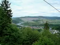 Saarburg, Ausblick vom Sessellift zum Warsberg, hoch �ber Saarburg, Mai 2005