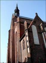 Seitenteil von St.Jakobi. Der aufmerksamme Betrachter findet hier noch Original-Einschlagstellen von Kanonenkugeln, aus Zeiten der Belagerung durch Wallenstein`s Truppen.(30 j�hriger Krieg)