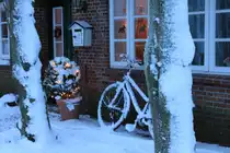 Winterliche Idylle in Oldsum auf F�hr am 22.12.2010