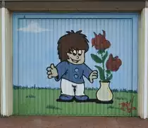 Bemalte Garage  Mainzelm�nchen ,in Hannover/Obericklingen am 17.02.2011.