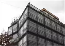 . Wohn- und Gesch�ftshaus Herrenstra�e in M�nchen. Dieser Knick in der Fassade findet sich im Werk von Herzog & de Meuron immer wieder. 06.11.2010 (Matthias)