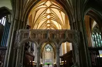 Bristol, Kathedrale, Lettner vor dem Chorbereich (27.09.2009)