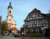 Riegel am Kaiserstuhl, die Barockkirche, Okt.2007