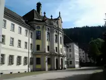 St.Blasien im Schwarzwald, das barocke Portal des Konventgeb�udes der ehem.Benediktinerabtei, heute Gymnasium mit Internat, gef�hrt von den Jesuiten, 2008