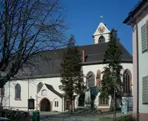 Kirchzarten, die sp�tgotische Pfarrkirche St.Gallus, erste urkundliche Erw�hnung bereits im Jahr 815, der romanische Turm stammt aus dem 12.Jahrhundert, M�rz 2011