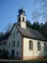 Kirchzarten, die Wallfahrtskapelle zur Gottesmutter von 1738, steht auf dem Giersberg und bietet einen gro�artigen Blick ins Dreisamtal und bis nach Freiburg, M�rz 2011