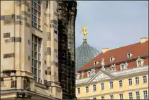 . Impression Fraunkirche und Neumarkt mit der Kuppel der Akademie der Bildenden K�nste. 02.08.2009 (Matthias)
