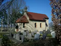 St.Jacobuskapelle mit barocker Innenausstattung, 1845 errichtet, ist heute Friedhofskapelle von Oberrimsingen, M�rz 2011