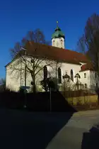 Buch, Fr�hklassizistische St. Valentin Kirche, erbaut 1780, 
Landkreis Neu-Ulm (02.03.2011)