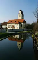 Kadeltshofen,St. Michael Kirche,erbaut um 1747, Landkreis Neu-Ulm (29.03.2011)
