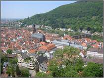 Blick auf die Heidelberger Altstadt und den Neckar vom Schlo� aus. (11.05.2006) 