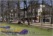 H�userzeile an der Hauptallee in Bad Pyrmont. 02.04.2011