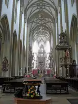 Augsburg, der Innenraum der Basilika, April 2006