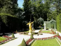 Schlo� Linderhof in Bayern, Teil der Gartenanlage, Aug.2006 