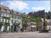 Die Altstadt von Heidelberg mit der Schlo�ruine am 11.05.2006.