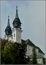 Das Wahrzeichen von Linz, die Wallfahrtskirche P�stlingberg hoch �ber der Stadt auf 537 m Seeh�he wurde 1738 bis 1774 erbaut. 14.09.2010 (Jeanny)