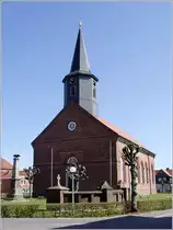 Die St. Wulphardis-Kirche in Freiburg (Elbe). 18.04.2011