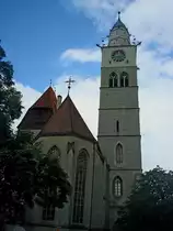 �berlingen am Bodensee, das M�nster St.Nikolaus von 1350-1576 erbaut ist die Stadtpfarrkirche, Juli 2010