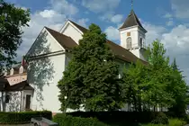 Freiburg im Breisgau, die kath.Kirche St.Blasius im Stadtteil Z�hringen, 1822-24 im Weinbrennerstil von seinem Sch�ler Christoph Arnold erbaut, Mai 2011