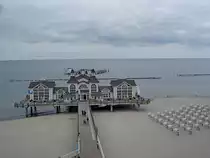 Ostseebad Sellin auf der Insel R�gen, 1992-98 wurde die Seebr�cke neu aufgebaut, mit 394m die l�ngste auf der Insel, Juli 2006