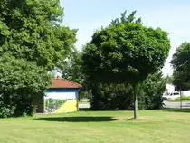 Grevesm�hlen; hier bewiesen die Verantwortlichen Mut und lie�en die �ffentliche Toilette, Am Bahnhof, durch Spr�her gestalten, Grevesm�hlen 02.06.2011