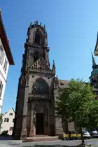 Schlettstadt im Elsa�, die St.Georgs-Kirche geh�rt zu den gr��ten gotischen Kirchen im Elsa�, erbaut 1230-1490, Mai 2011
