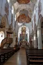 Bad S�ckingen am Hochrhein, der barocke Innenraum des Fridolinm�nsters, Mai 2011