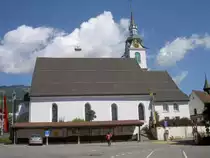 Steinen, gotische Kath. Pfarrkirche St. Jakob, barocke Umgestaltung 
von 1660 bis 1670, Kanton Schwyz (09.08.2010)