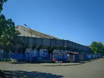Freiburg im Breisgau, das Eisstadion aus den 1960er Jahren, wurde in den 1970er Jahren �berdacht und fa�t 5800 Zuschauer, hier spielt der Eishockeyverein  W�lfe Freiburg , Juli 2011