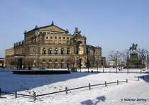 Semperoper und Reiterstandbild K�nig Johann - Dresden, 06.02.2006
