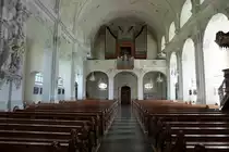 Kollnau, der Innenraum der St.Joseph-Kirche mit der 1966 eingebauten Orgel der Firma Sp�th aus Freiburg, Aug.2011