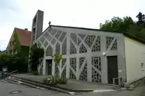 Freiburg im Breisgau, im Stadtteil G�nterstal steht die evangelische Matthias-Claudius-Kirche, erbaut 1962, Juli 2011