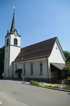 Urn�sch, Reformierte Kirche, erbaut 1641, Turmerh�hung von 1866 bis 1867, 
Kanton Appenzell (21.08.2011)