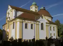 Friedberg, Wallfahrtskirche zu unseres Herrn Ruhe, erbaut im 18. Jahrhundert, 
Kuppelgem�lde von C. D. Asam, Kreis Aichach-Friedberg (08.10.2010)