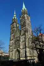 N�rnberg, St. Lorenz Kirche, erbaut im 13. Jahrhundert (08.03.2011)