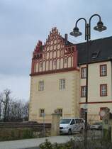 Restaurierter Fl�gel des Schlosses Trebsen, 03.04.07