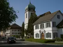 Bad Zurzach, Reformierte Kirche, erbaut 1716 als Barockkirche, Kanton Aargau 
(19.04.2011)